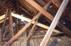 Townshend Church timbered roof truss repair.